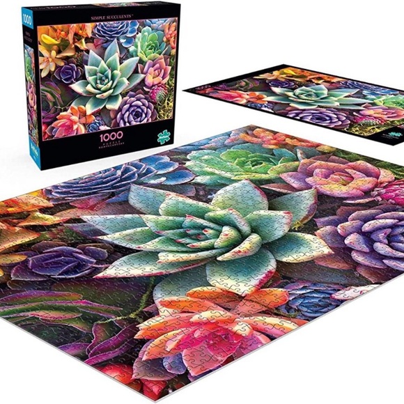 Simple Succulent - 1000 Piece Jigsaw Puzzle - Picture 4 of 6
